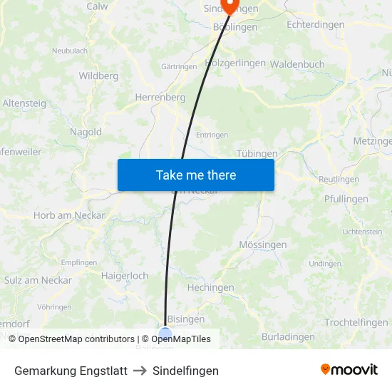 Gemarkung Engstlatt to Sindelfingen map