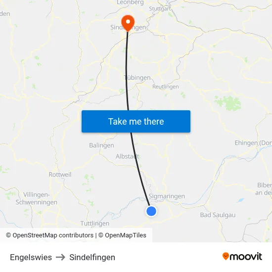 Engelswies to Sindelfingen map
