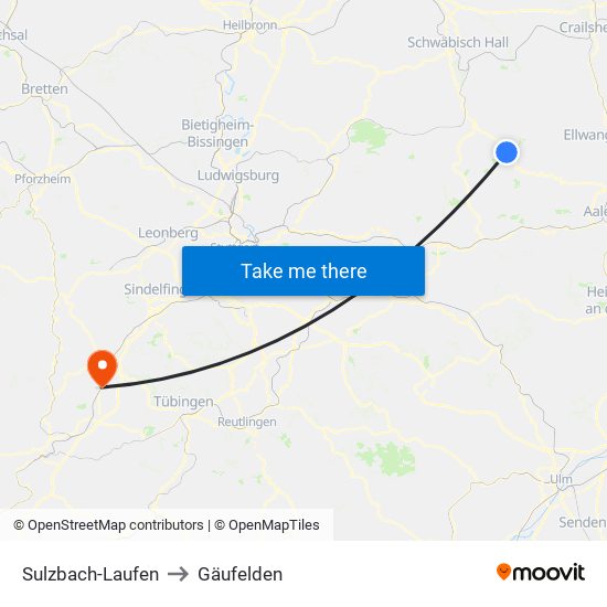 Sulzbach-Laufen to Gäufelden map
