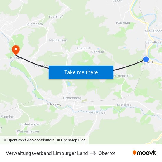 Verwaltungsverband Limpurger Land to Oberrot map