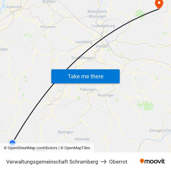 Verwaltungsgemeinschaft Schramberg to Oberrot map