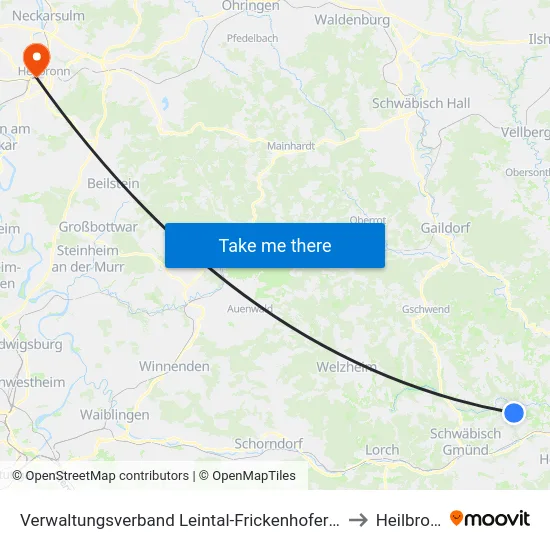 Verwaltungsverband Leintal-Frickenhofer Höhe to Heilbronn map
