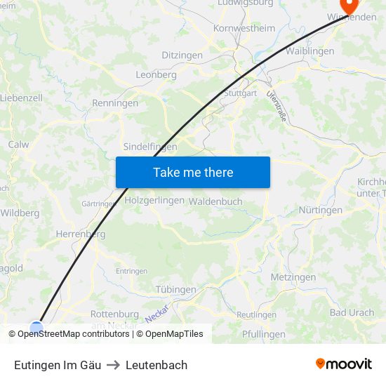 Eutingen Im Gäu to Leutenbach map