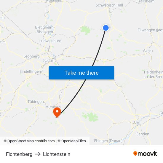 Fichtenberg to Lichtenstein map