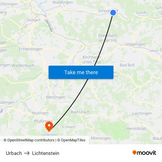 Urbach to Lichtenstein map