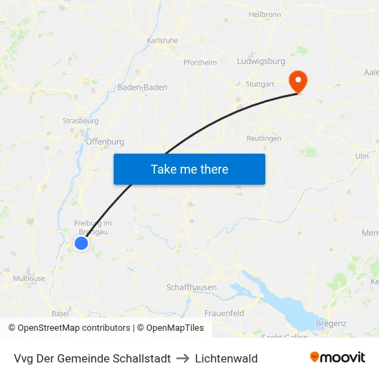 Vvg Der Gemeinde Schallstadt to Lichtenwald map