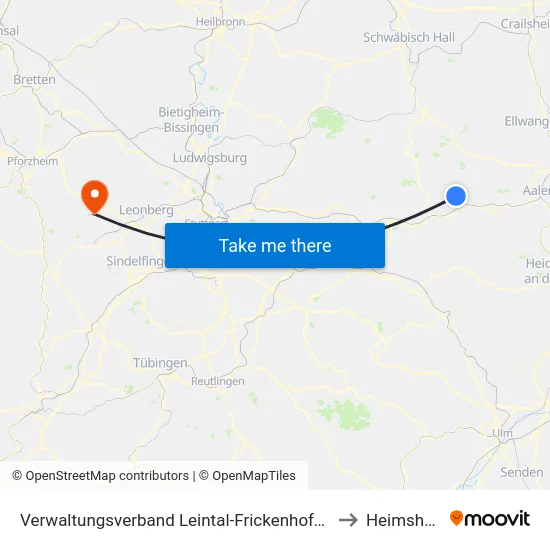 Verwaltungsverband Leintal-Frickenhofer Höhe to Heimsheim map