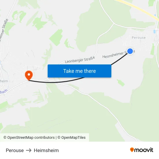 Perouse to Heimsheim map