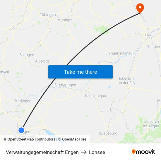 Verwaltungsgemeinschaft Engen to Lonsee map