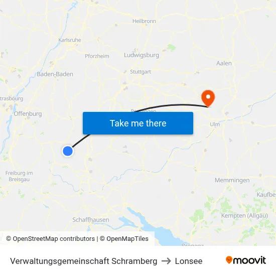 Verwaltungsgemeinschaft Schramberg to Lonsee map