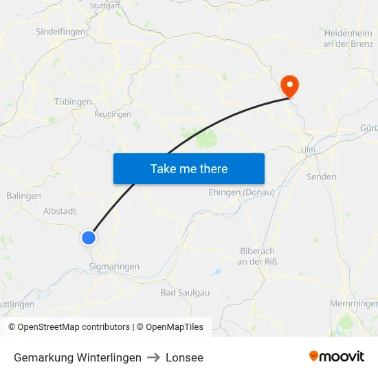 Gemarkung Winterlingen to Lonsee map