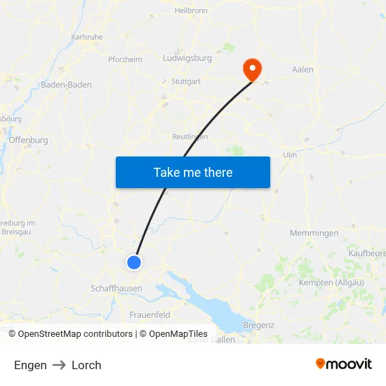 Engen to Lorch map