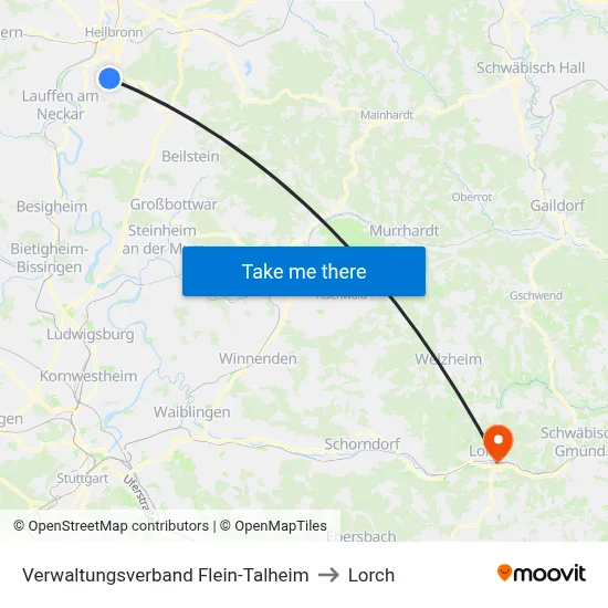 Verwaltungsverband Flein-Talheim to Lorch map