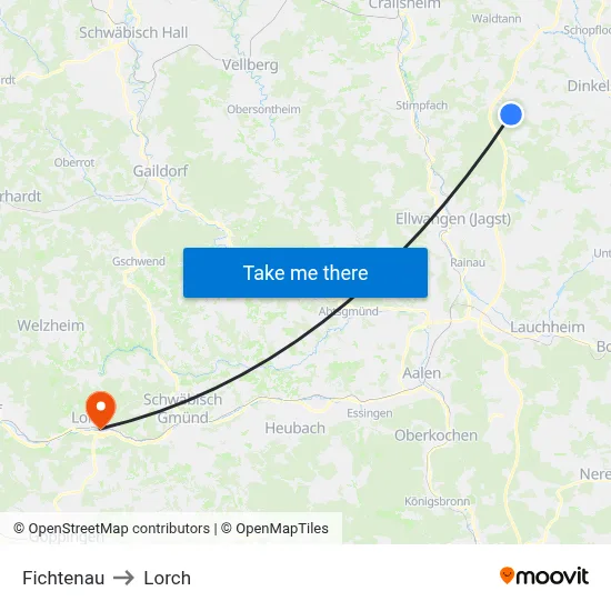 Fichtenau to Lorch map
