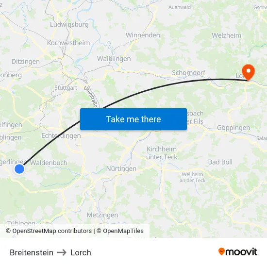 Breitenstein to Lorch map