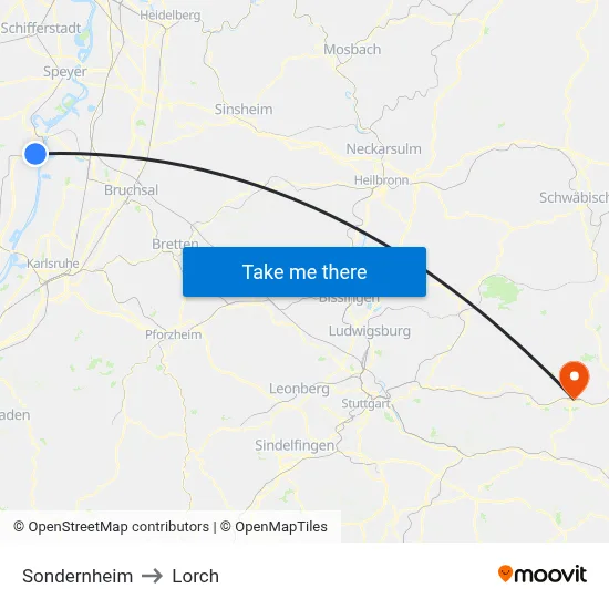 Sondernheim to Lorch map
