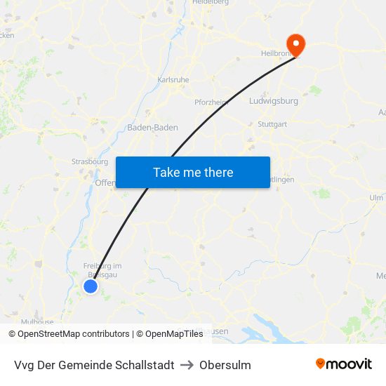 Vvg Der Gemeinde Schallstadt to Obersulm map