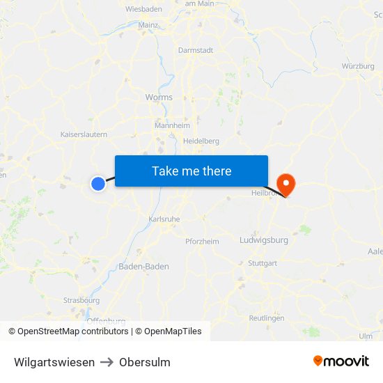 Wilgartswiesen to Obersulm map
