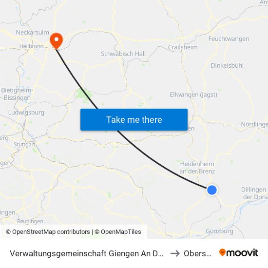 Verwaltungsgemeinschaft Giengen An Der Brenz to Obersulm map