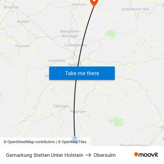 Gemarkung Stetten Unter Holstein to Obersulm map