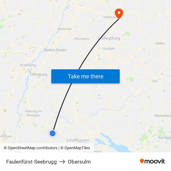 Faulenfürst-Seebrugg to Obersulm map