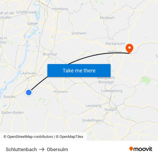 Schluttenbach to Obersulm map