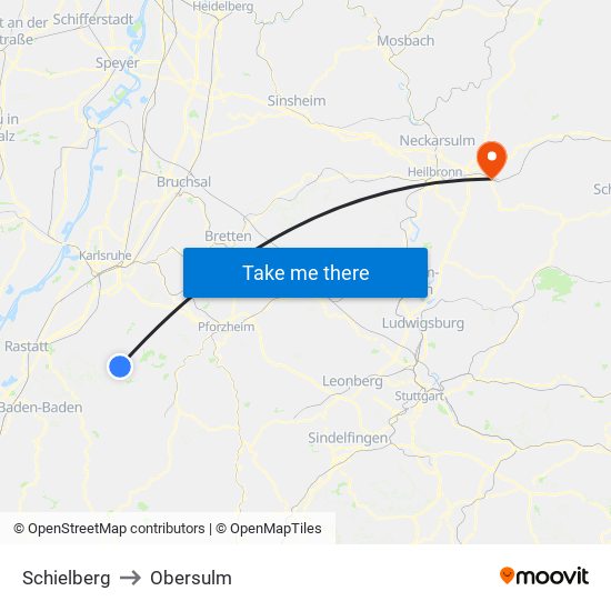 Schielberg to Obersulm map