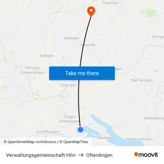 Verwaltungsgemeinschaft Höri to Ofterdingen map