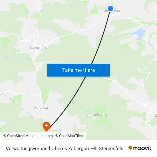 Verwaltungsverband Oberes Zabergäu to Sternenfels map