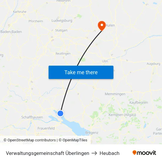 Verwaltungsgemeinschaft Überlingen to Heubach map