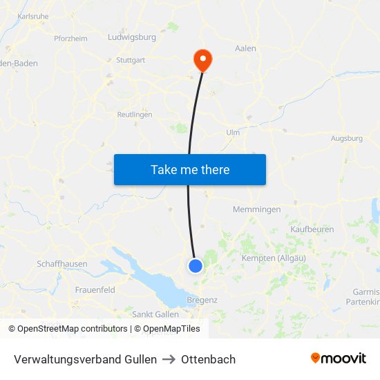 Verwaltungsverband Gullen to Ottenbach map