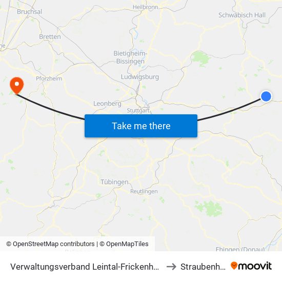 Verwaltungsverband Leintal-Frickenhofer Höhe to Straubenhardt map