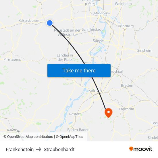 Frankenstein to Straubenhardt map