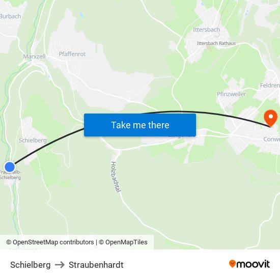 Schielberg to Straubenhardt map