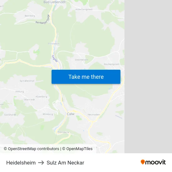 Heidelsheim to Sulz Am Neckar map