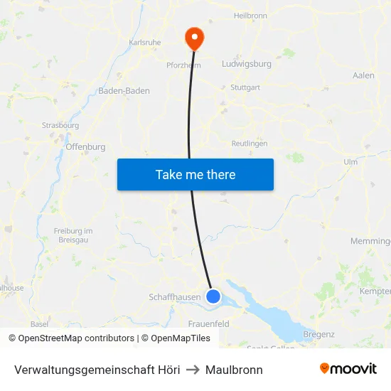 Verwaltungsgemeinschaft Höri to Maulbronn map