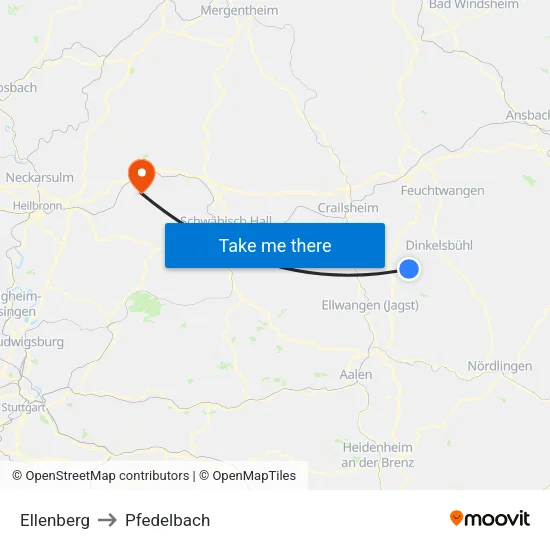 Ellenberg to Pfedelbach map