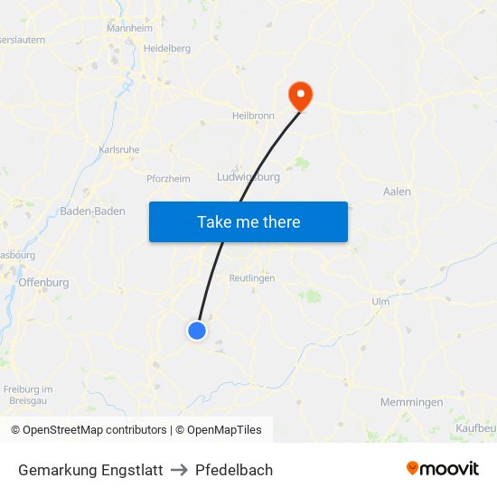 Gemarkung Engstlatt to Pfedelbach map