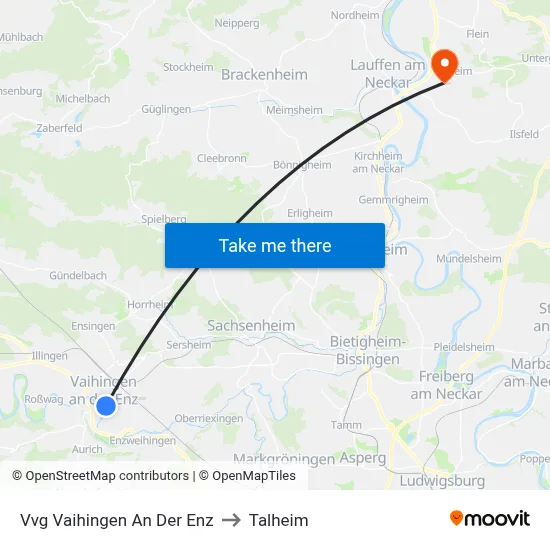Vvg Vaihingen An Der Enz to Talheim map