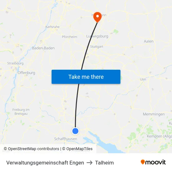 Verwaltungsgemeinschaft Engen to Talheim map