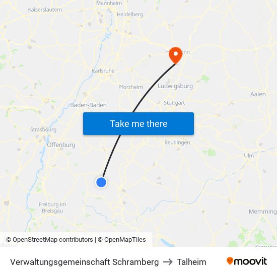 Verwaltungsgemeinschaft Schramberg to Talheim map