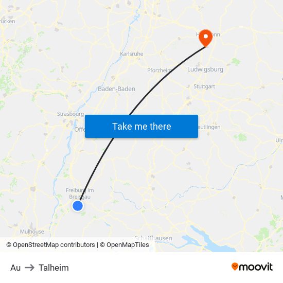 Au to Talheim map
