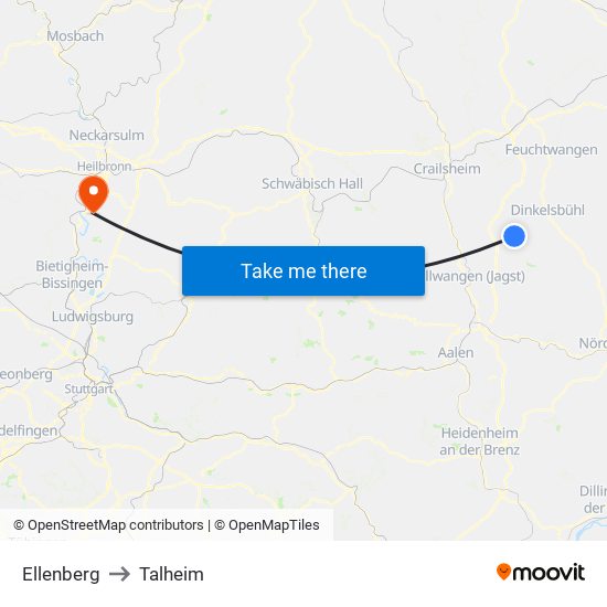 Ellenberg to Talheim map
