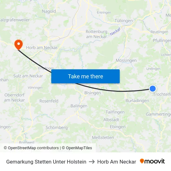 Gemarkung Stetten Unter Holstein to Horb Am Neckar map