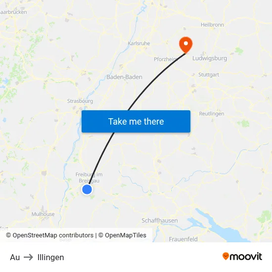 Au to Illingen map