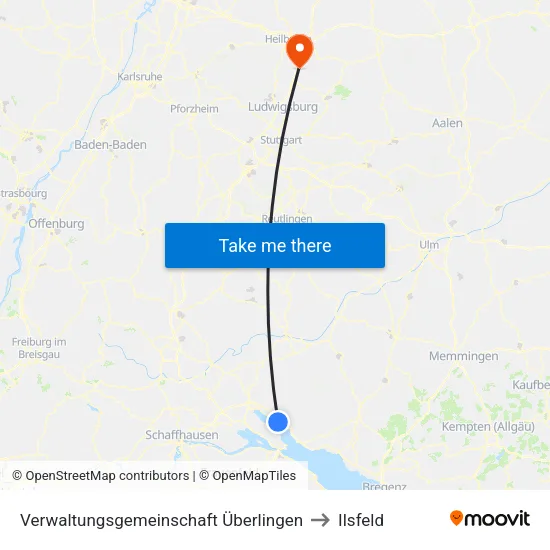 Verwaltungsgemeinschaft Überlingen to Ilsfeld map