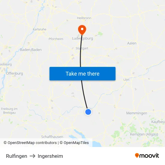 Rulfingen to Ingersheim map