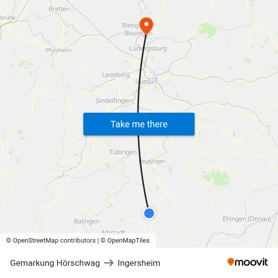 Gemarkung Hörschwag to Ingersheim map