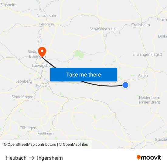 Heubach to Ingersheim map