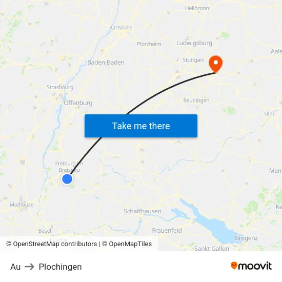 Au to Plochingen map